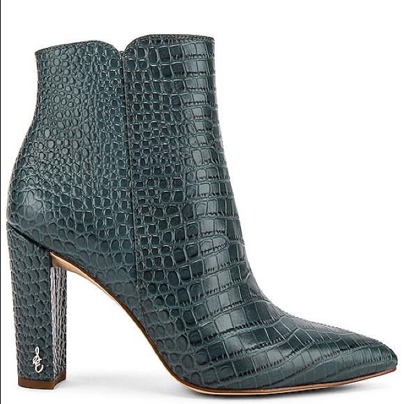 Sam Edelman Shoes - Sam Edelman Raelle 2 Croc Booties in Iris Grey NEW